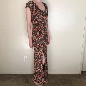 H&M Floral Peasant Summer Maxi Dress